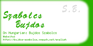 szabolcs bujdos business card